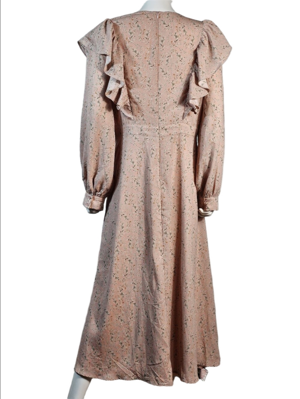 NWT Roolee True Love's Kiss Blush Pink Floral Nursing Mom Ruffle Maxi Dress - Picture 6 of 16
